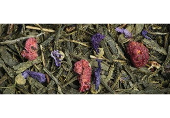 Fruity raspberry and violet green tea.