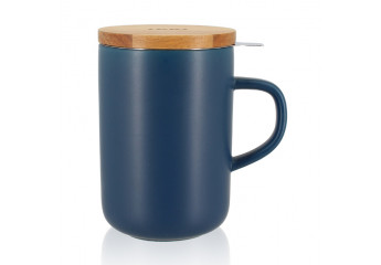 Blue mug with filter 16 oz