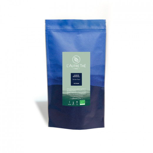 Organic loose green tea enfleuré with jasmine Organic loose green tea enfleuré with jasmine
