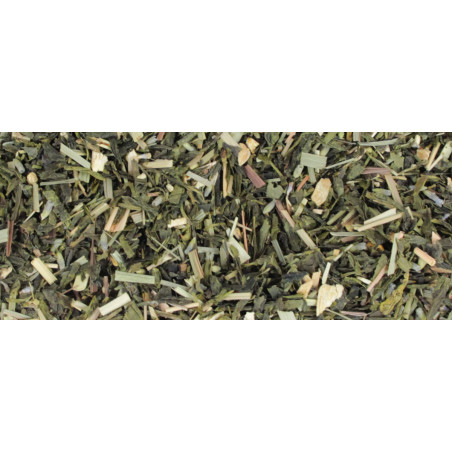 Organic green tea with citrus, peach and lavender.