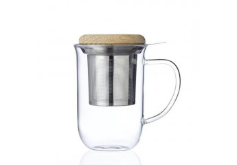 Glass Mug with filter 19 oz