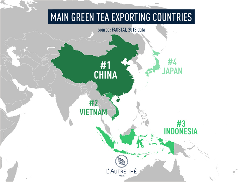 Main green tea exporting countries