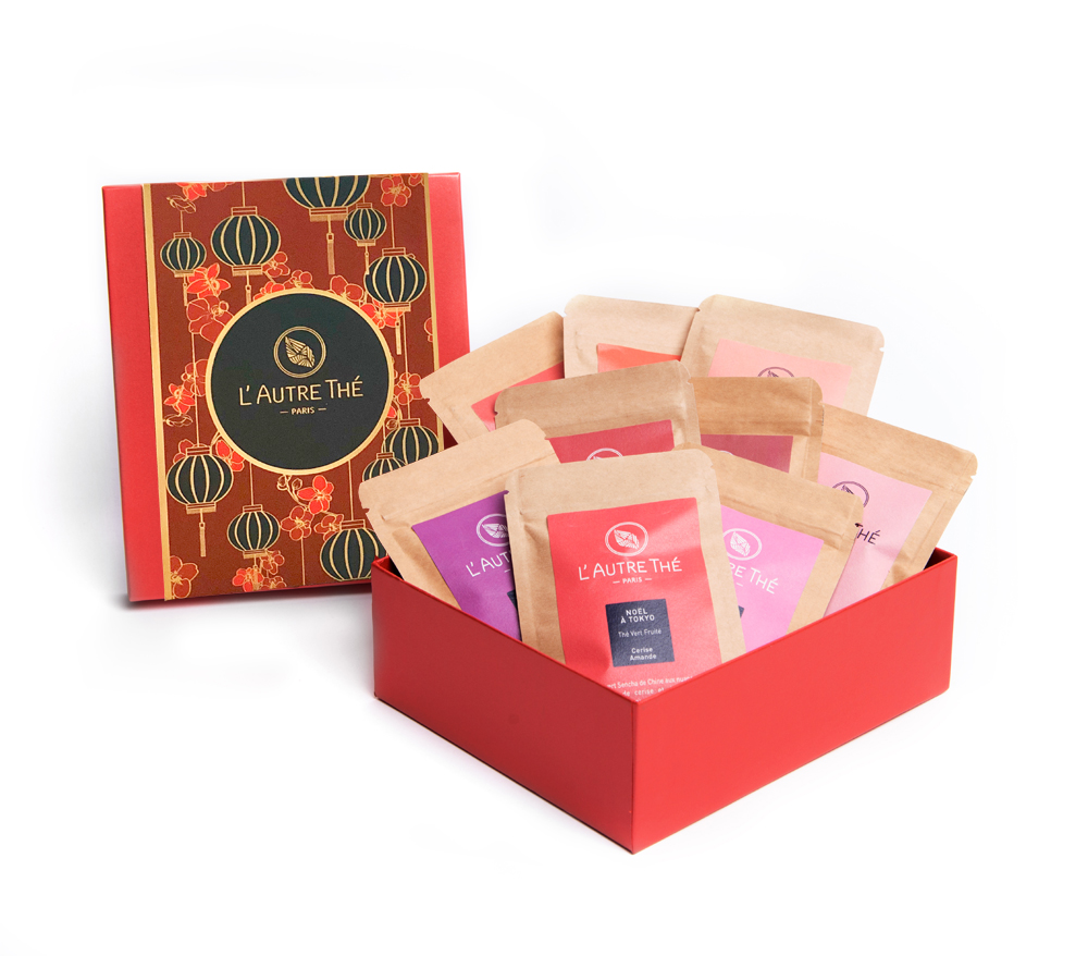 Coffrets de thés - Coffret thé cadeau de Noël rouge - Maison Bourgeon